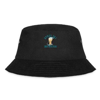 Lustiges Skifahren Design Funny Skiing Design - Bucket Hat - Schwarz - Vorne - Lela (165cm)