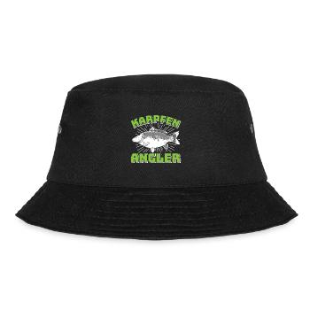 Angeln KARPFEN ANGLER Geburtstag Angeln - Bucket Hat - Schwarz - Vorne - Lela (165cm)