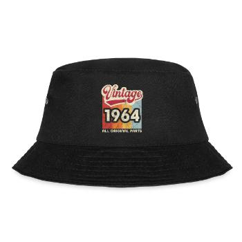 Jahrgang 1964 - Bucket Hat - Schwarz - Vorne - Lela (165cm)