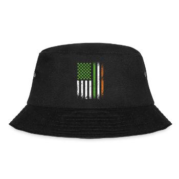 Patriotic Irish American Flag Ireland St. Patricks - Bucket Hat - black - Front - Lela (165cm)