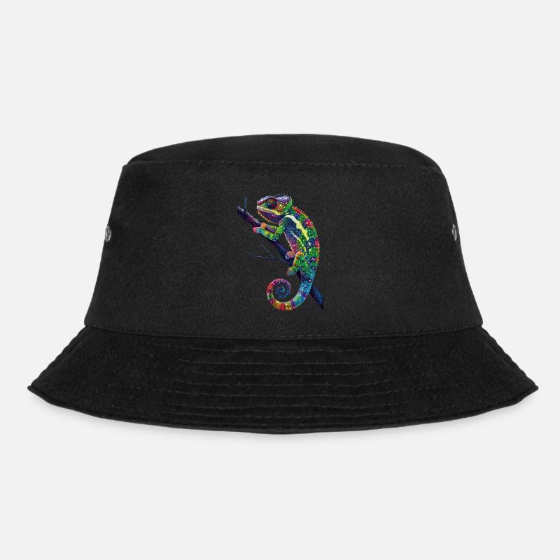 Chamäleon - Bucket Hat - Schwarz