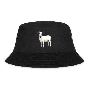 Ziegen Ziege - Bucket Hat - Schwarz - Vorne - Lela (165cm)