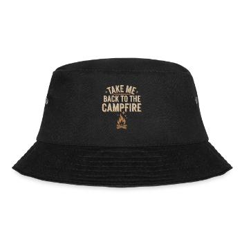 Nostalgic camping memories, retro vibes, - Bucket Hat - black - Front - Lela (165cm)