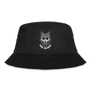 Cool Wolf With Glasses And Chain - Howl You Doin? - Bucket Hat - black - Front - Lela (165cm)
