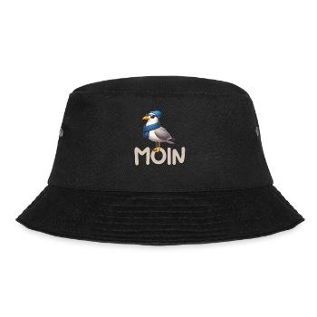 Moin Seagull Northern Germany Greetings Baltic Sea North Sea - Bucket Hat - black - Front - Lela (165cm)