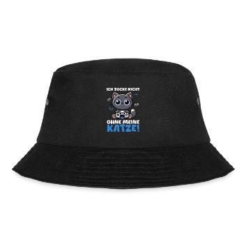 Ich Zocke Nicht Ohne Meine Katze Gaming - Bucket Hat - Schwarz - Vorne - Lela (165cm)