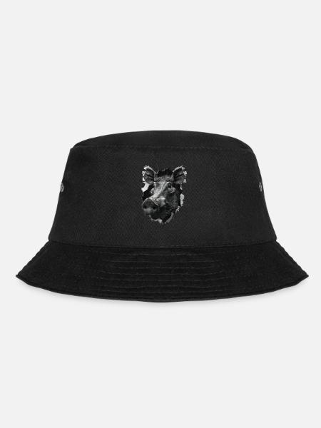Warzenschwein - Bucket Hat - Schwarz