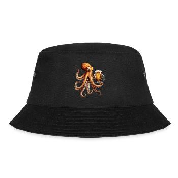 Tintenfisch Bier - Bucket Hat - Schwarz - Vorne - Lela (165cm)