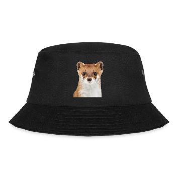 Hermelin - Bucket Hat - Schwarz - Vorne - Lela (165cm)