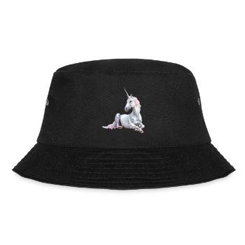 Einhorn - Bucket Hat - Schwarz - Vorne - Lela (165cm)
