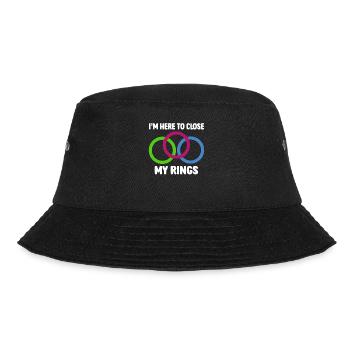 Ich Schließe Meine Ringe Fitness Motivation Sport - Bucket Hat - Schwarz - Vorne - Lela (165cm)