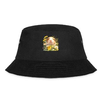 Meerschweinchen - Bucket Hat - Schwarz - Vorne - Lela (165cm)
