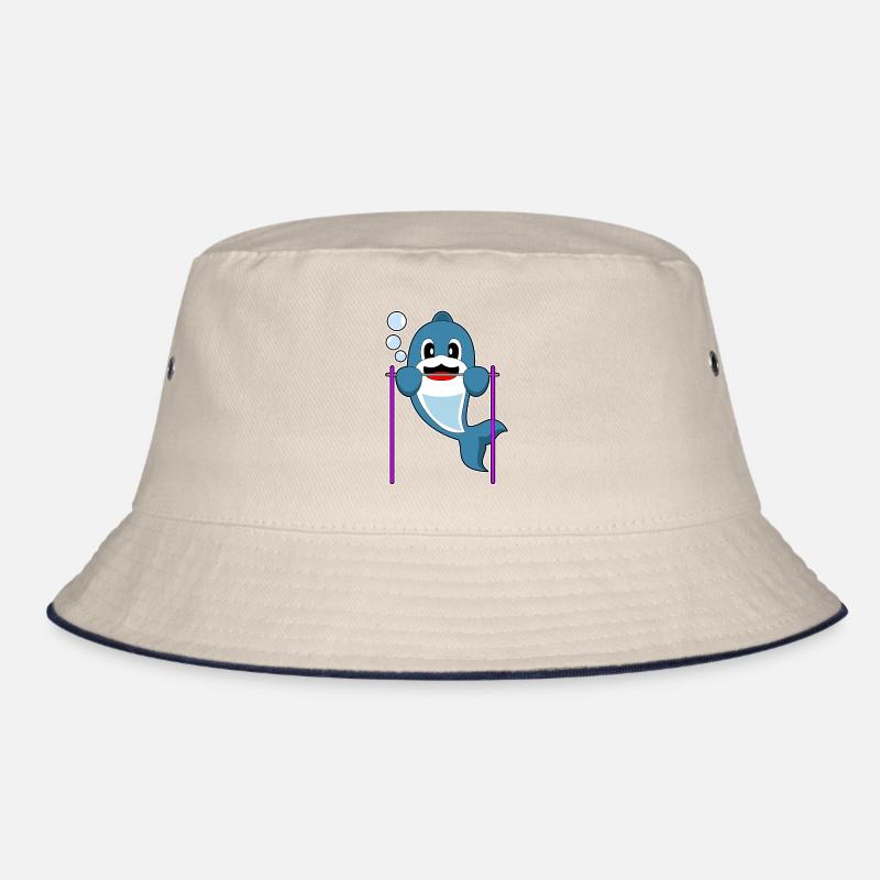 Dolphin Bodybuilder Pull-ups Bucket Hat