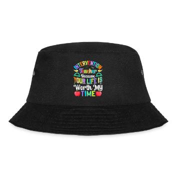 Intervention Teacher, Intervention specialist - Bucket Hat - black - Front - Lela (165cm)