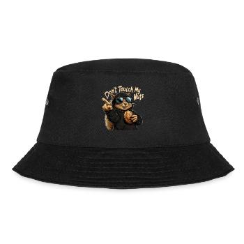 Don't Touch My Nuts - Funny Squirrel Design - Bucket Hat - black - Front - Lela (165cm)