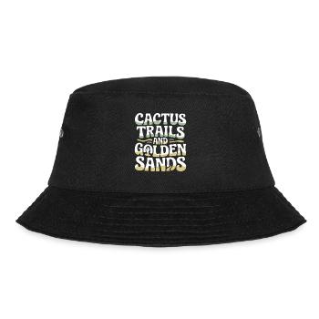 Wüstenwanderer, Schroffe Pfade Und Trockene - Bucket Hat - Schwarz - Vorne - Lela (165cm)