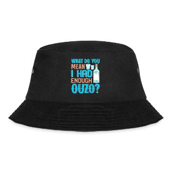 Griechenland Ouzo - Bucket Hat - Schwarz - Vorne - Lela (165cm)