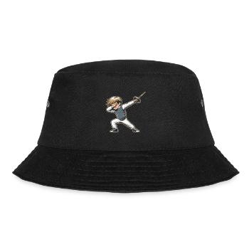 Dubbing Boy Fechter Zaun Schwert Degen Fechten - Bucket Hat - Schwarz - Vorne - Lela (165cm)