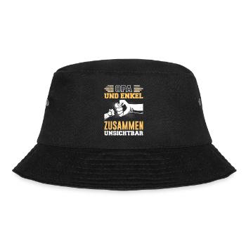 OPA UND ENKEL ZUSAMMEN UNSICHTBAR Lustiges - Bucket Hat - Schwarz - Vorne - Lela (165cm)