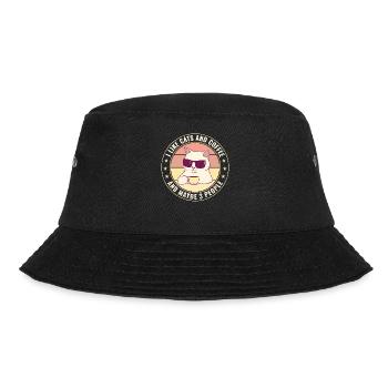 Katze Katzenliebhaber für Frauen - Bucket Hat - Schwarz - Vorne - Lela (165cm)