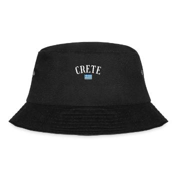 Crete Griechenland Griechische Flagge Grieche - Bucket Hat - Schwarz - Vorne - Lela (165cm)
