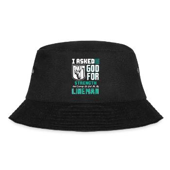 Lineman God Sent Me My Lineman - Bucket Hat - black - Front - Lela (165cm)