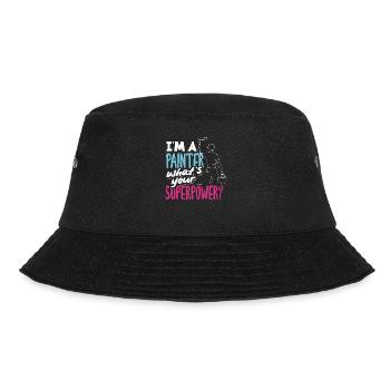 Ich Bin Ein Maler Was Ist Deine Superkraft - Bucket Hat - Schwarz - Vorne - Lela (165cm)