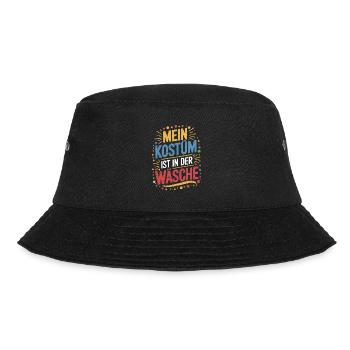 Fasching Karneval Mein Kostüm ist in der Wäsche - Bucket Hat - Schwarz - Vorne - Lela (165cm)