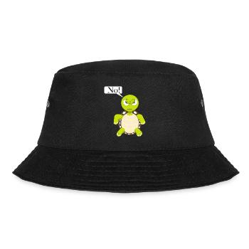Statement No Turtle, No Fun Comic, No - Bucket Hat - black - Front - Lela (165cm)