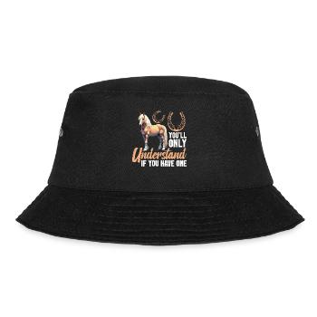 Horse Owner If you have one Horse Mom Haflinger - Bucket Hat - black - Front - Lela (165cm)