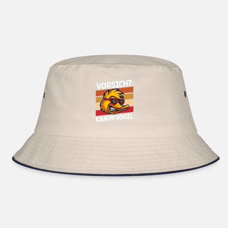 Karneval Ente VORSICHT KAMPFVOGEL Lustiges Bucket Hat
