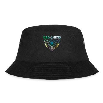 Bad Omens butterfly art with skull and crossbones - Bucket Hat - black - Front - Lela (165cm)
