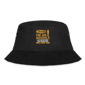 Warnung Ich Bin Ein Arschloch Also Wenn Du Nicht - Bucket Hat - Schwarz - Vorne - Lela (165cm)