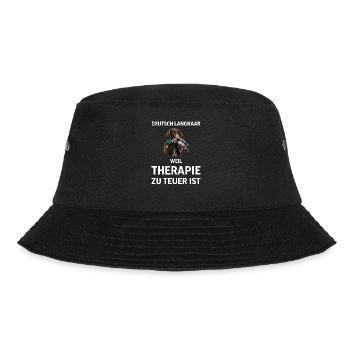 Deutsch Langhaar I Jagdhund Vorstehhund Motiv für - Bucket Hat - Schwarz - Vorne - Lela (165cm)
