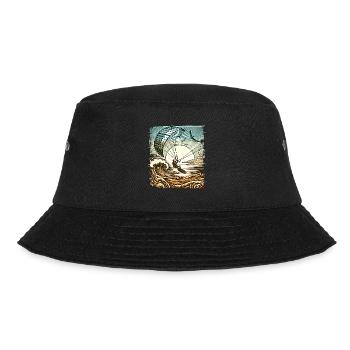 Kitesurfen Kitesurf Kitesurfer Kiteboard - Bucket Hat - Schwarz - Vorne - Lela (165cm)