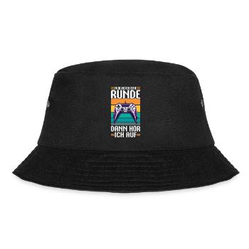 Nur Noch Eine Runde Dann Hör Ich Auf Konsolen - Bucket Hat - Schwarz - Vorne - Lela (165cm)