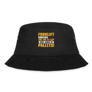 Staplerfahrer Gabelstapler Lagerarbeiter Logistik - Bucket Hat - Schwarz - Vorne - Lela (165cm)