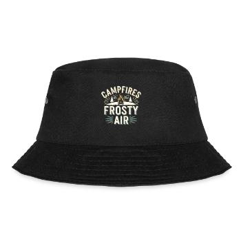 Winter Camper Snow Camping Adventure - Bucket Hat - black - Front - Lela (165cm)