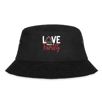 Love Makes A Family Funny Adoption Foster Care - Bucket Hat - black - Front - Lela (165cm)