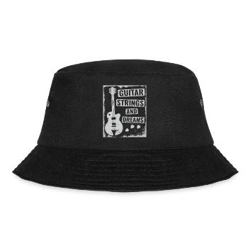 Acoustic Guitar Player Music Band Gitarrist - Bucket Hat - Schwarz - Vorne - Lela (165cm)