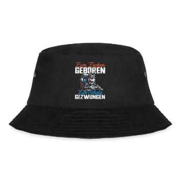 Born to gamble Forced to go to school Wolf - Bucket Hat - black - Front - Lela (165cm)