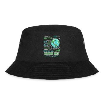 Earth Day Everyday - Bucket Hat - black - Front - Lela (165cm)