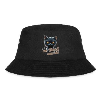 Funny cat with saying - Bucket Hat - black - Front - Lela (165cm)