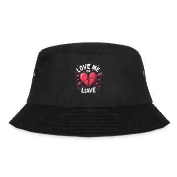 Grunge Valentine's Day Dark Romance Edgy Love - Bucket Hat - black - Front - Lela (165cm)