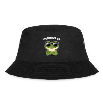 Karneval Froschkostüm VERGISS ES Lustiges - Bucket Hat - Schwarz - Vorne - Lela (165cm)