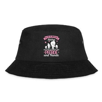 Einfaches Mädchen Pferde - Bucket Hat - Schwarz - Vorne - Lela (165cm)