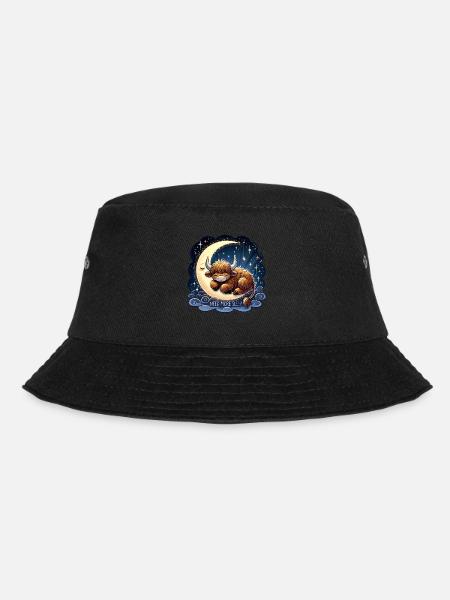 Tranquil Highland Cow - Perfect for Relaxation - Bucket Hat - Schwarz