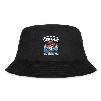 I'M SINGLE, HOW ABOUT YOU - HAPPY VALENTINE'S DAY - Bucket Hat - black - Front - Lela (165cm)