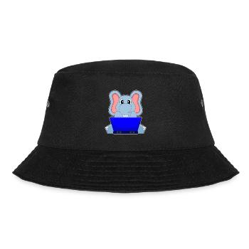 Elephant Laptop - Bucket Hat - black - Front - Lela (165cm)