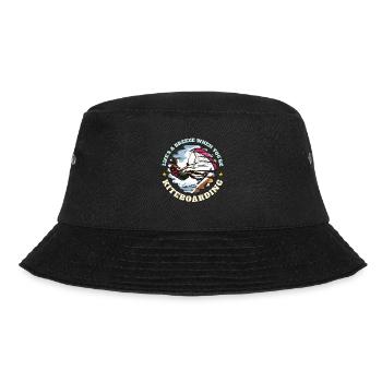 Kiteboarding Life's A Breeze When Water Sports - Bucket Hat - Schwarz - Vorne - Lela (165cm)